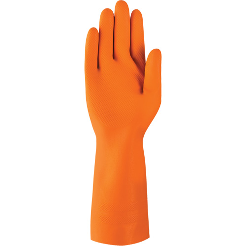 Gants robustes r&eacute;sistants aux produits chimiques AlphaTec 87-208, Taille 7, 12,8" lo, Latex de caoutchouc, Doublure en Coton/Ouat&eacute;e, 29,5 mils D. Morneault & Fils