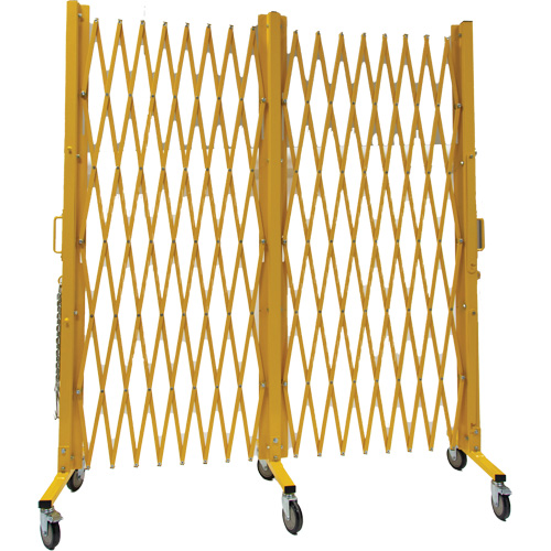 Expandable Barrier, 84" H x 20' L, Yellow D. Morneault & Fils