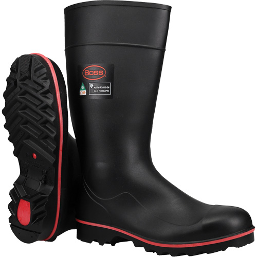 Bottes de s&eacute;curit&eacute; Boss Footwear avec r&eacute;sistance int&eacute;grale aux d&eacute;charges &eacute;lectriques, M&eacute;lange de polym&egrave;res/PVC, Embout Acier, Pointure 4 D. Morneault & Fils