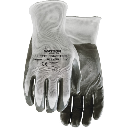 389 Stealth Lite Speed Gloves, X-Small, Nitrile Coating, Polyester Shell D. Morneault & Fils