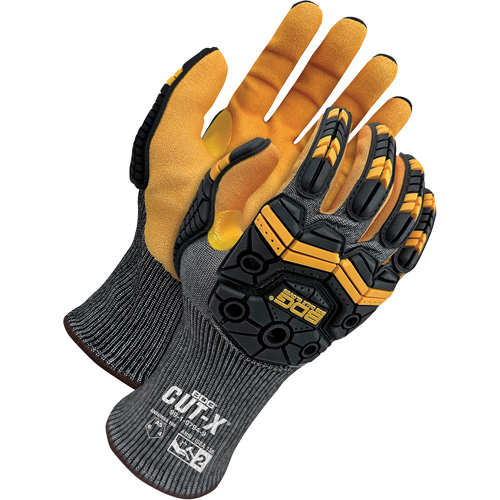 Cut-X&reg; Cut-Resistant Touchscreen Impact Gloves, 7, Foam Nitrile Palm, Elastic Cuff D. Morneault & Fils