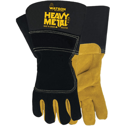 Gants de soudage d'hiver Black Velvet Heavy Metal, Taille Petit, Enveloppe en Cuir d'&eacute;lan refendu, ASTM ANSI niveau A5 D. Morneault & Fils