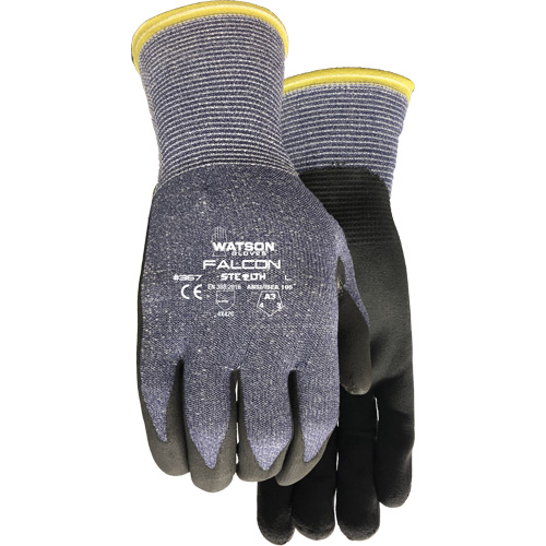 Gants r&eacute;sistant &agrave; la coupe Stealth Falcon 367, Taille Petit, Calibre 15, Rev&ecirc;tement Mousse de nitrile, Enveloppe en Fibre de verre/PEHP/Nylon/Spandex, ASTM ANSI niveau A3/EN 388 niveau C D. Morneault & Fils