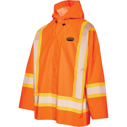 R804 Hurricane Rain Jacket, Small, High Visibility Orange D. Morneault & Fils