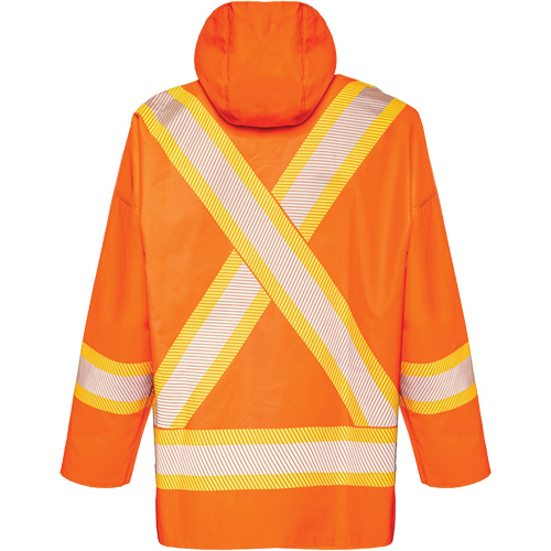 R804 Hurricane Rain Jacket, Small, High Visibility Orange D. Morneault & Fils