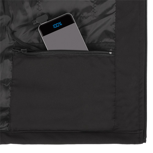 Veste chauffante Softshell, Hommes, Petit, Noir D. Morneault & Fils