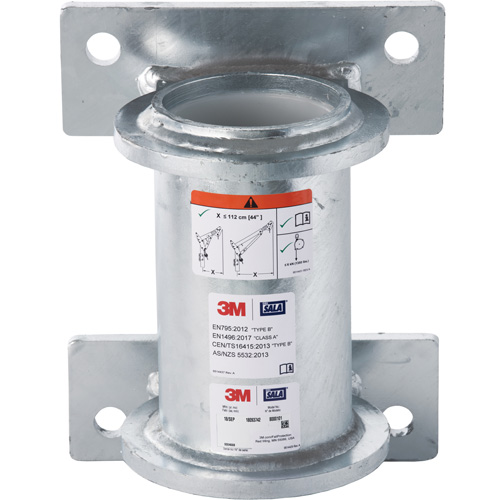 DBI-SALA&reg; Confined Space Wall Mount Base, Galvanized D. Morneault & Fils