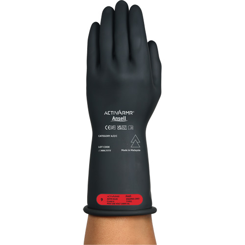Gants &eacute;lectriques isol&eacute;s ultra l&eacute;gers ActivArmr RIG R011BUL, ASTM classe 0, Taille 9, 11" lo D. Morneault & Fils