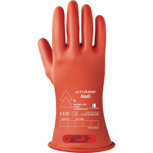 Gants &eacute;lectriques isol&eacute;s ultra l&eacute;gers ActivArmr RIG R011RUL, ASTM classe 0, Taille 11, 11" lo D. Morneault & Fils