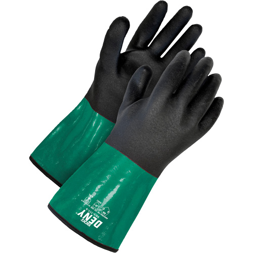 Gants r.sistant aux produits chimiques avec doublure r&eacute;sistante &agrave; la coupe, Taille 8/Moyen, 12" lo, PVC D. Morneault & Fils