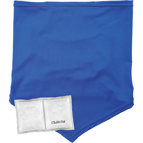 Cache-cou/bandana de refroidissement Chill-Its 6482 avec sachet r&eacute;frig&eacute;rant &agrave; changement de phase r&eacute;utilisable, grand/tr&egrave;s-grand, Bleu D. Morneault & Fils