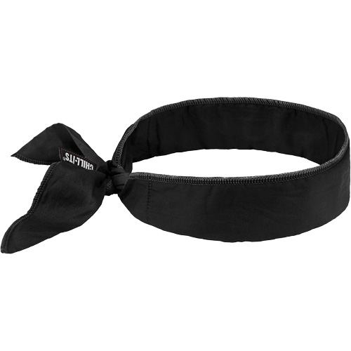 Bandeau de refroidissement Chill-Its 6702 avec polym&egrave;res int&eacute;gr&eacute;s et fermeture &agrave; nouer, Noir D. Morneault & Fils
