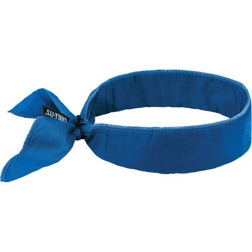 Bandeau de refroidissement Chill-Its 6702 avec polym&egrave;res int&eacute;gr&eacute;s et fermeture &agrave; nouer, Bleu D. Morneault & Fils