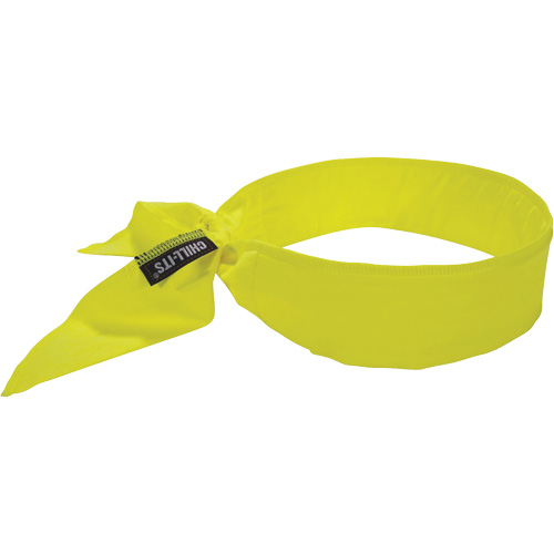 Bandeau de refroidissement Chill-Its 6702 avec polym&egrave;res int&eacute;gr&eacute;s et fermeture &agrave; nouer, Jaune lime haute visibilit&eacute; D. Morneault & Fils