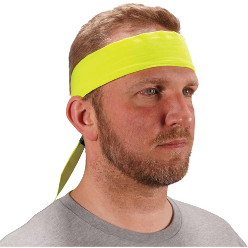 Bandeau de refroidissement Chill-Its 6702 avec polym&egrave;res int&eacute;gr&eacute;s et fermeture &agrave; nouer, Jaune lime haute visibilit&eacute; D. Morneault & Fils