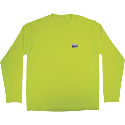 Chill-Its 6689 Cooling Long Sleeve Sun Shirt with UV Protection, High-Visibility Lime-Yellow, Small D. Morneault & Fils