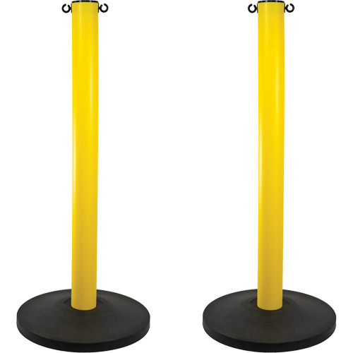 Industrial Stanchion, 37" High, Yellow D. Morneault & Fils