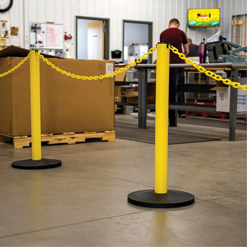Industrial Stanchion, 37" High, Yellow D. Morneault & Fils