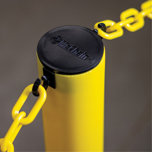 Industrial Stanchion, 37" High, Yellow D. Morneault & Fils