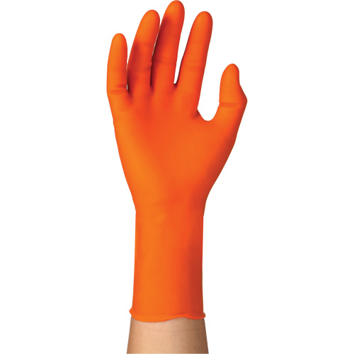 TOUCHNTUFF 93-800 Disposable Gloves, 10/9.5, Latex/Neoprene/Nitrile, 23.6-mil, Powder-Free, Orange D. Morneault & Fils