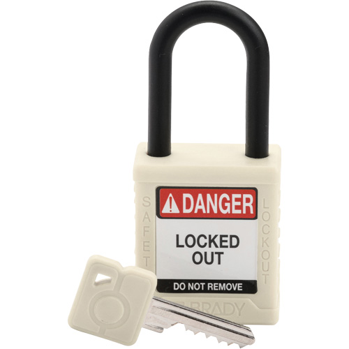 Velocity Safety Lockout Padlock, Safety Padlock, Keyed Different, Nylon, 1-1/2" Width D. Morneault & Fils