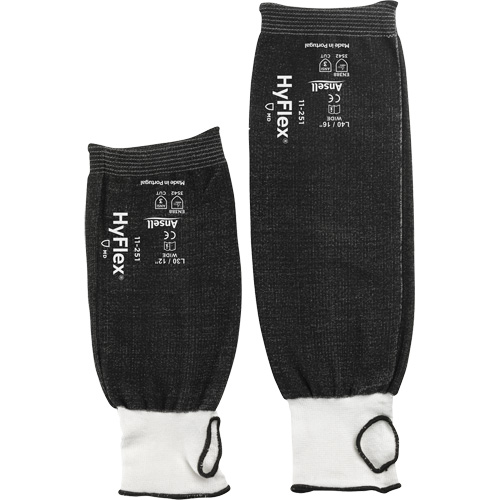 HyFlex 11-251 Extra Wide Protective Sleeve, Intercept, 18", ASTM ANSI Level A3, Black D. Morneault & Fils