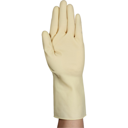 Gants naturels et l&eacute;gers AlphaTec 87-137, Taille 7, 11,8" lo, Latex de caoutchouc, 16 mils D. Morneault & Fils