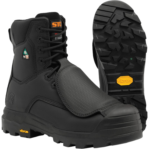 Bottes de travail Vulcan avec protecteur m&eacute;tatarsien &agrave; l'ext&eacute;rieur, Cuir, Taille 7, Imperm&eacute;able D. Morneault & Fils