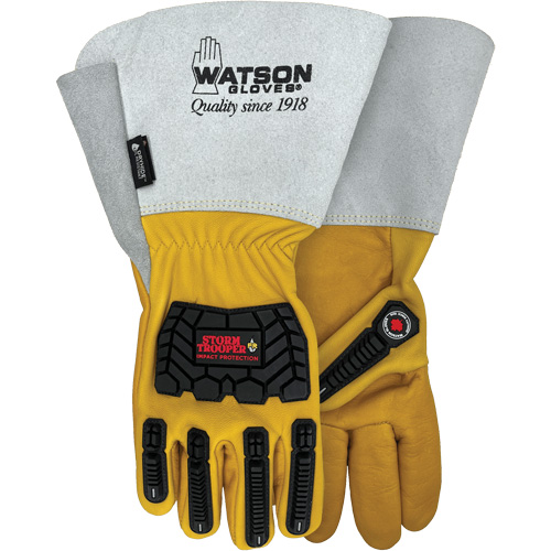 Storm Trooper Water-Resistant Gloves, 2X-Large, Cowhide Palm, Gauntlet Cuff D. Morneault & Fils