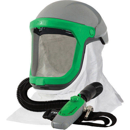 Z-Link Respirator with Tychem 4000 Shoulder Cape & C40, Facepiece Respirator/Welding Helmet D. Morneault & Fils