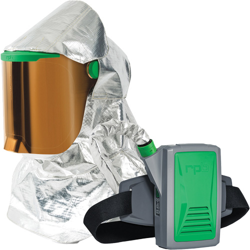 Z-Link Radiant Heat Respirator with Belt Mount & Blower, Facepiece Respirator/Headcover & Faceshield, Lithium-Ion Battery D. Morneault & Fils