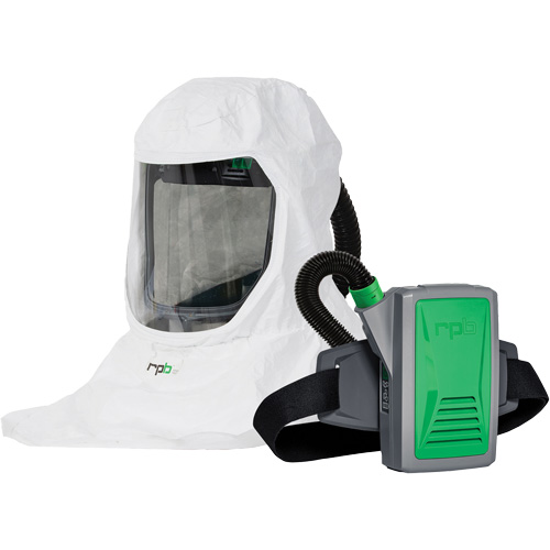 T-Link Respirator with Bump Cap, Breathing Tube, Belt-Mount & PX5 PAPR, Loose Fitting Hood & Faceshield, Lithium-Ion Battery D. Morneault & Fils
