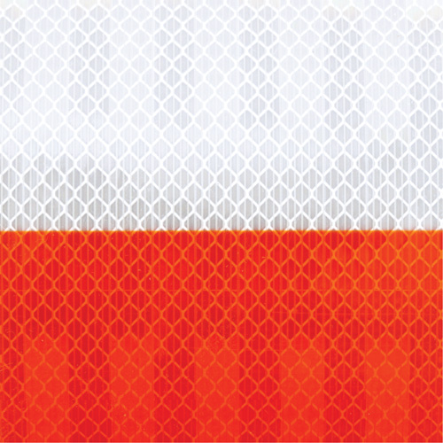Pellicule souple pour chantiers routiers &agrave; haute intensit&eacute; 382VHIP, 5" la x 150' lo, Orange et blanc D. Morneault & Fils