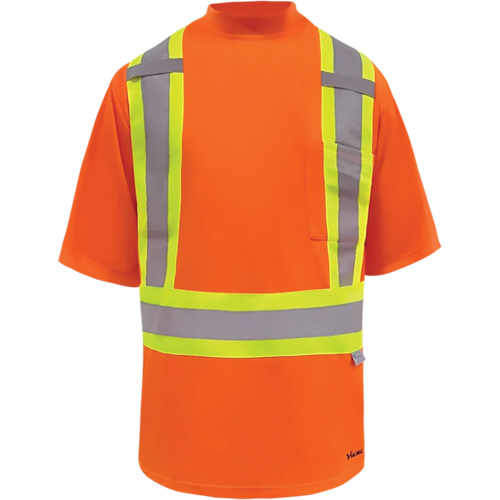 Viking&reg; Safety Bamboo Lined T-shirt, Polyester, 2X-Large, High Visibility Orange D. Morneault & Fils