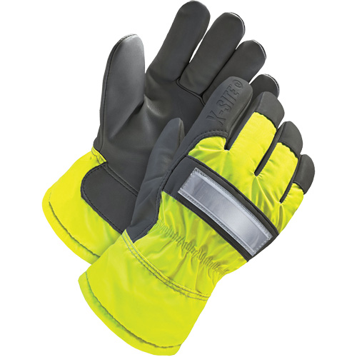 Gants d'ajusteur haute-visibilit&eacute;, 3T-Grand, Paume en Cuir fleur de ch&egrave;vre, Doublure en Thinsulate D. Morneault & Fils