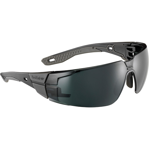Lunettes de s&eacute;curit&eacute; RUSH+ 2.0 avec monture noire et grise, M/G, Lentille Gris/5,0, Antibu&eacute;e/Anti-&eacute;gratignures, ANSI Z87+ D. Morneault & Fils