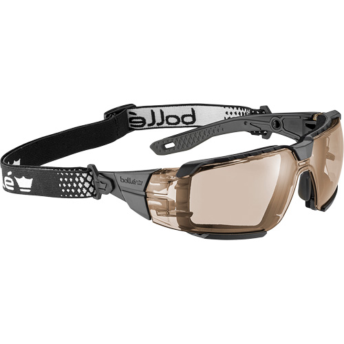 Lunettes de s&eacute;curit&eacute; RUSH+ 2.0 XP avec monture noire et grise, M/G, Lentille Cuivre, Antibu&eacute;e/Anti-&eacute;gratignures, ANSI Z87+ D. Morneault & Fils