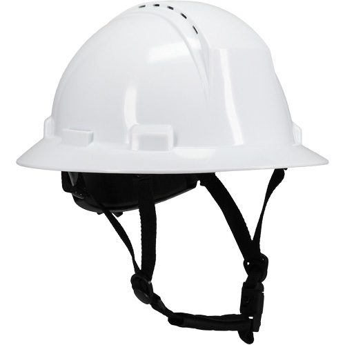Kilimanjaro Full Brim Safety Helmet with HDPE Shell, Meets CSA Type 2, Ratchet Suspension, Vented D. Morneault & Fils