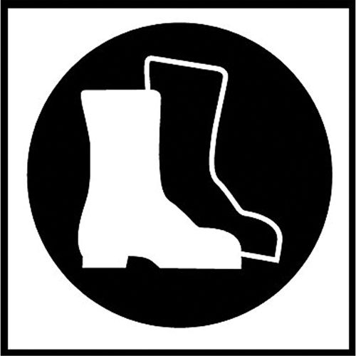 Right to Know Pictogram Labels -Boots, Vinyl, Sheet, 5/8" L x 3/4" W D. Morneault & Fils