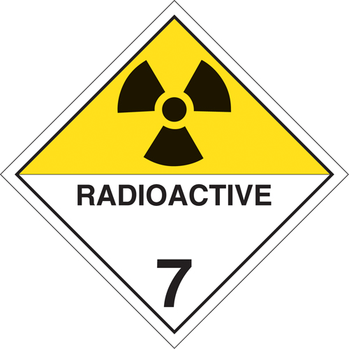 Radioactive Materials TDG Placard, Adhesive Vinyl D. Morneault & Fils