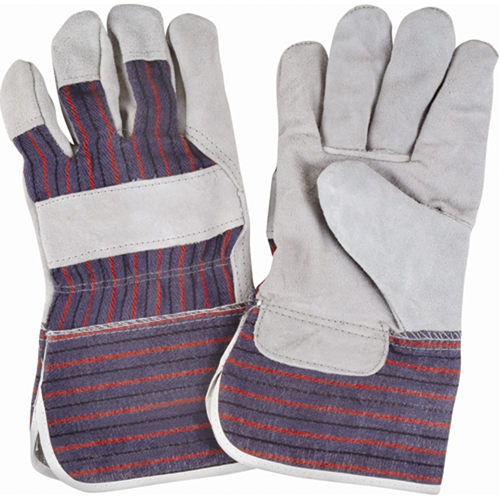 Gants d'ajusteur rugueux, Grand, Paume en Cuir de vache refendu, Doublure en Coton D. Morneault & Fils