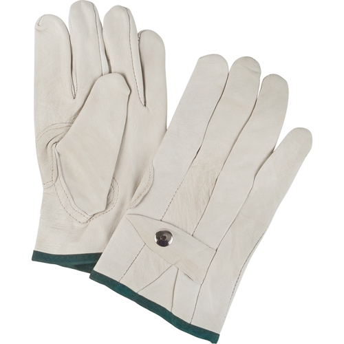 Standard-Duty Ropers Gloves, Medium, Grain Cowhide Palm D. Morneault & Fils