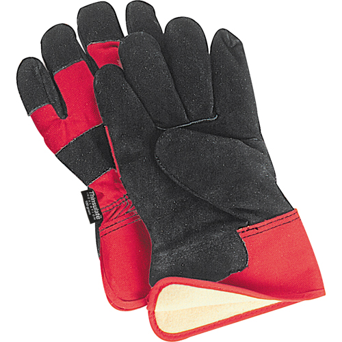 Gants d'ajusteur doubl&eacute;s pour l'hiver &agrave; chaleur sup&eacute;rieure, Grand, Paume en Cuir de vache refendu, Doublure en Thinsulate D. Morneault & Fils