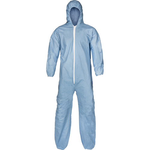 Pyrolon&reg; Plus 2 FR Coveralls, Small, Blue, FR Treated Fabric D. Morneault & Fils