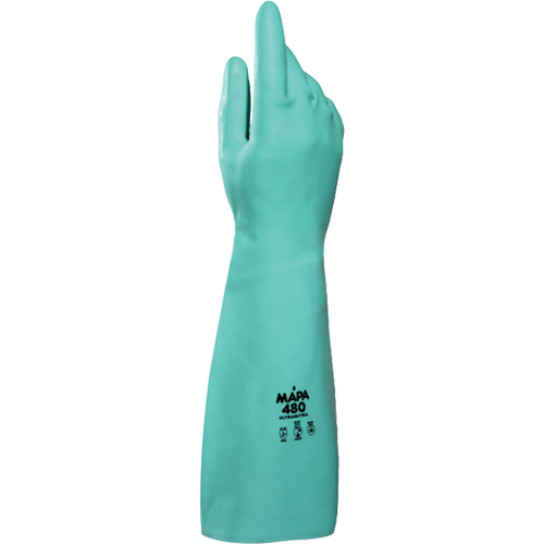 Gants &agrave; prise &agrave; motif en Z Ultranil 480, Taille Petit/7, 18" lo, Nitrile, 22 mils D. Morneault & Fils