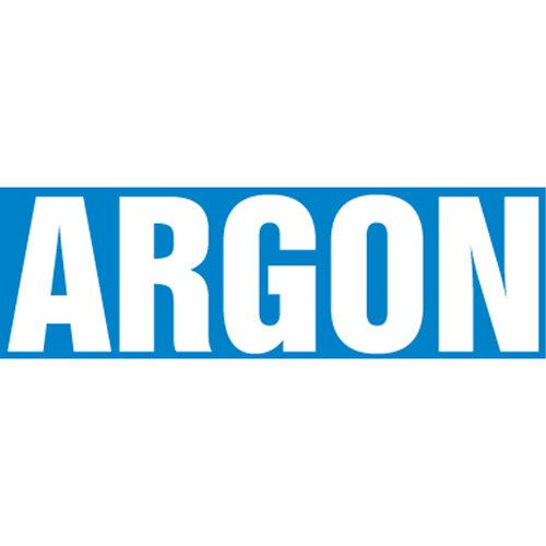 "Argon" Pipe Markers, Self-Adhesive, 2-1/2" H x 12" W, White on Blue D. Morneault & Fils