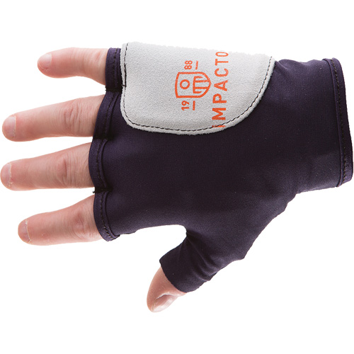 Palm/Side Fingerless Protection Gloves - Right, X-Small, Suede Palm, Slip-On Cuff D. Morneault & Fils