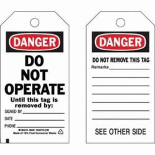 &eacute;tiquettes de s&eacute;curit&eacute; auto-plastifiantes, Polyester, 3" la x 5-3/4" h, Anglais D. Morneault & Fils
