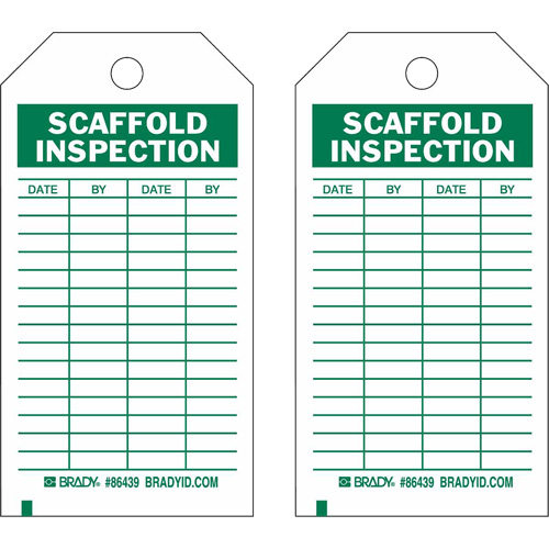 &eacute;tiquettes de rapport d'inspection, Polyester, 4" la x 7" h, Anglais D. Morneault & Fils