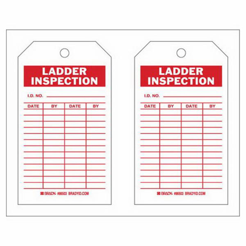 &eacute;tiquettes de rapport d'inspection, Polyester, 4" la x 7" h, Anglais D. Morneault & Fils